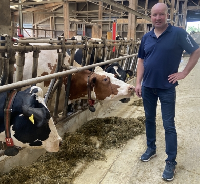 Farmer Erich with his cows